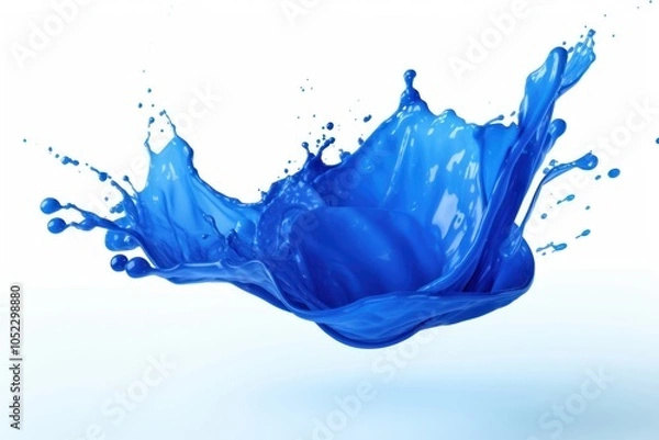 Obraz Blue splattered simplicity splashing.
