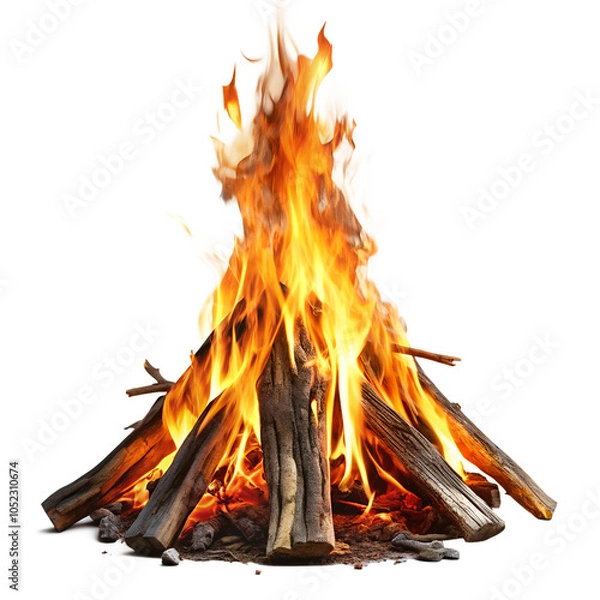 Obraz Bonfire on transparent background