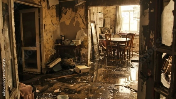 Obraz Evicted Family Home in Disarray After Forced Removal