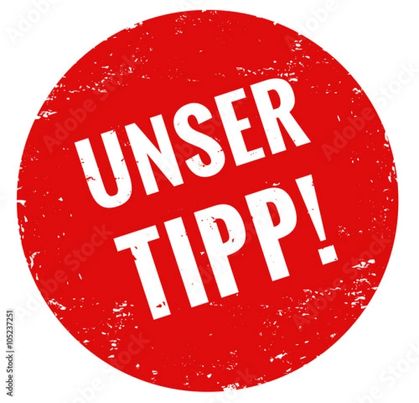 Obraz Unser Tipp Stempel rot grunge