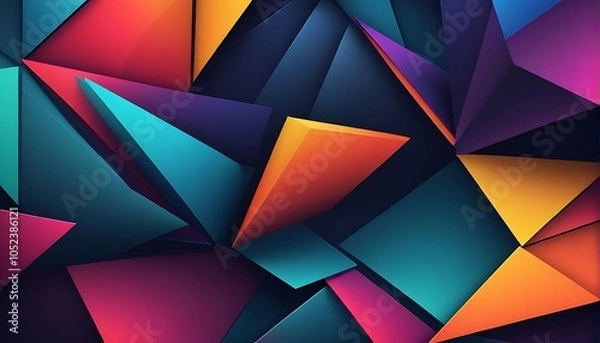 Fototapeta abstract background with triangles