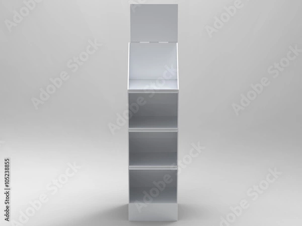 Fototapeta Promotional Store Shelf Stand 3D Render
