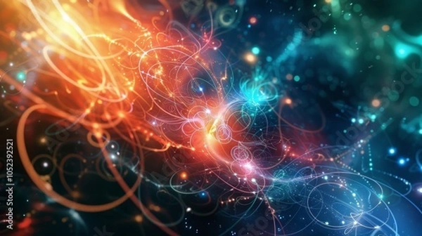 Fototapeta Quantum Coherence in Living Systems Visualization