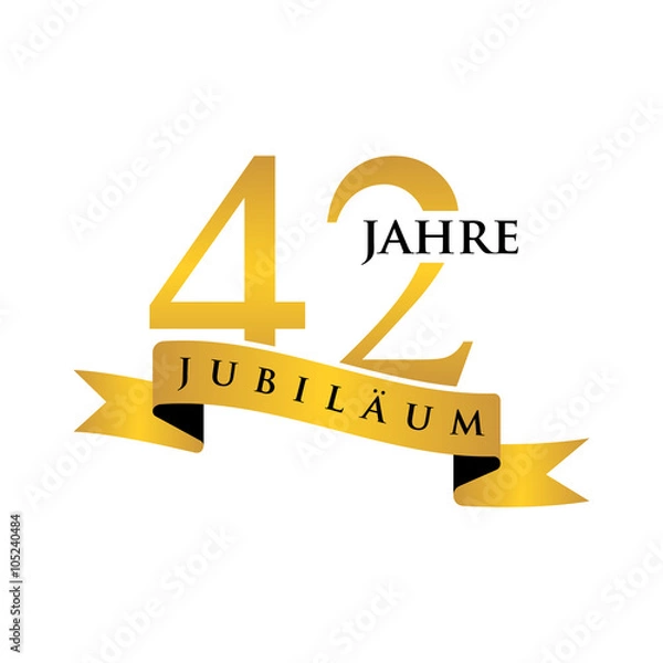 Fototapeta jubilaum 42 jahre