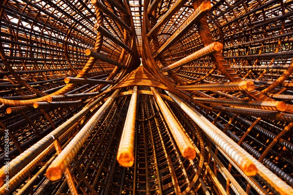 Fototapeta Steel bars construction