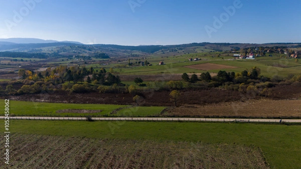 Obraz landscape in the mountains and road 