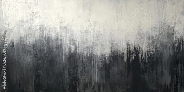 Fototapeta Textured concrete wall background painted in shades of gray and charcoal, displaying rugged brush strokes that add depth and a modern touch to the design