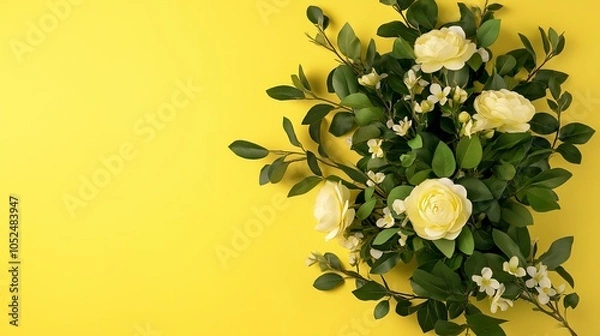 Fototapeta Soft yellow transitioning into a light, fresh green for a spring-inspired background.