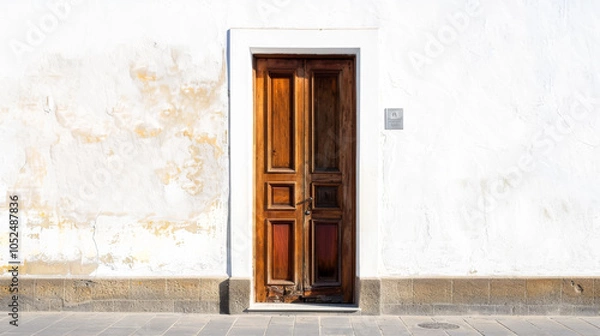 Fototapeta Door isolate with white background