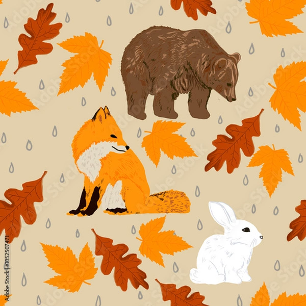 Obraz seamless pattern with animals