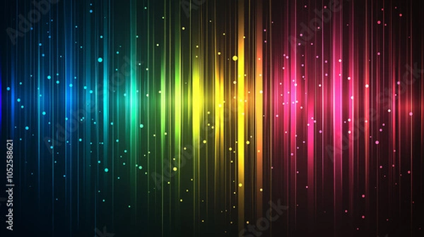 Fototapeta Bright Rainbow Lines Abstract Background