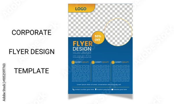 Obraz Creative and professional corporate flyer design template