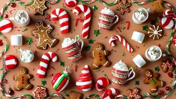 Fototapeta Festive patterns and textures