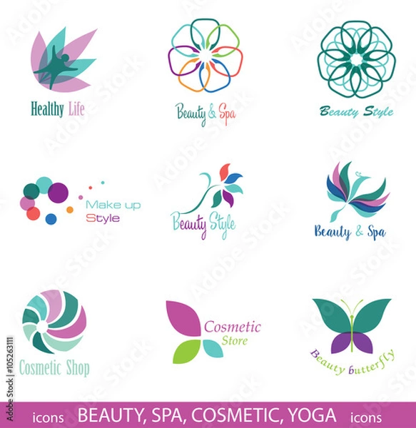 Fototapeta Design Elements isolated on White Background.