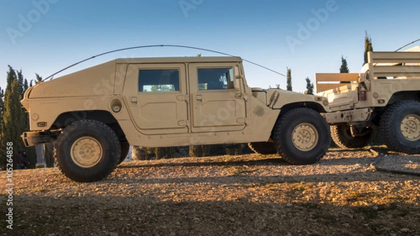 Fototapeta Vehicle designed for war (Humvee)