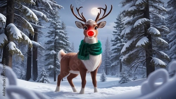 Fototapeta Santa Claus and holiday characters