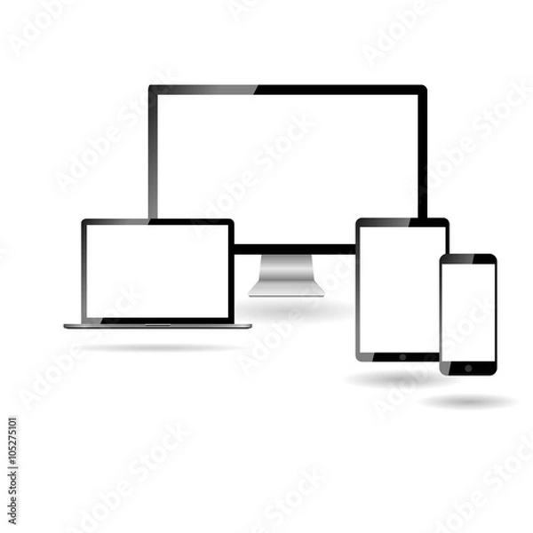 Obraz Monitors laptop tablet and phone