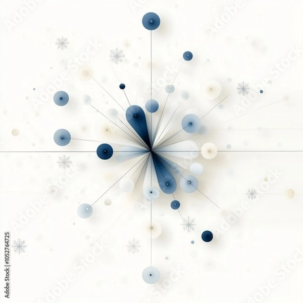 Fototapeta clock paper blue white circles fractal background holding shining orb data snowflakes illustration atomic stars neutron charts