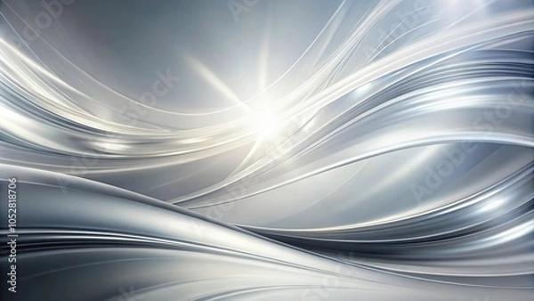 Fototapeta Abstract white and silver background