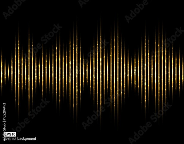 Obraz Abstract light lines background. Vector illustration.