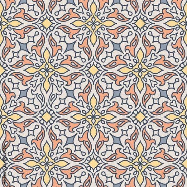 Fototapeta Arabic vector seamless pattern, tiling.
