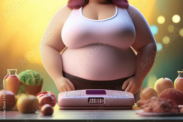 Obraz Healthy lifestyle, diet, weight loss.