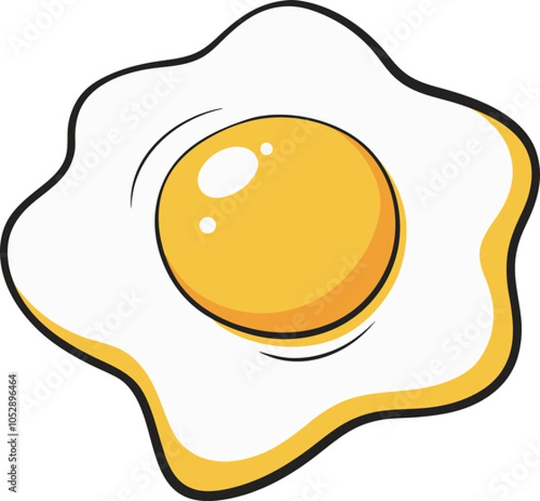 Obraz fried egg vector illustration