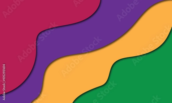 Fototapeta Modern Abstract Dynamic Colorful Background with Different Waves