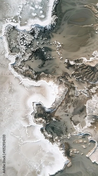 Obraz Salt Lake Canvas - Aerial View of Expansive Patterns and Striking Contrast in Nature