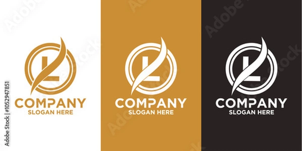 Fototapeta Initials l logo design. Initial Letter Logo.