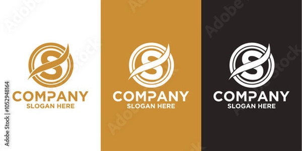 Fototapeta Initials s logo design. Initial Letter Logo.