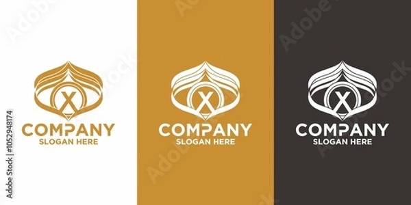 Fototapeta Initials X logo design. Initial Letter Logo.