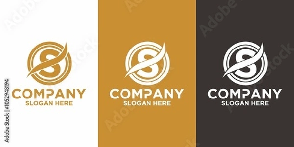 Fototapeta Initials S logo design. Initial Letter Logo.