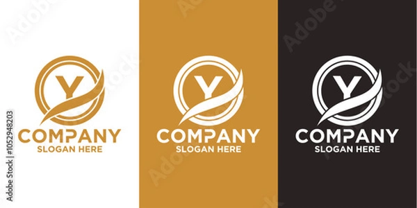 Fototapeta Initials y logo design. Initial Letter Logo.