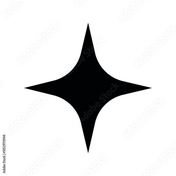 Fototapeta four pointed star shape