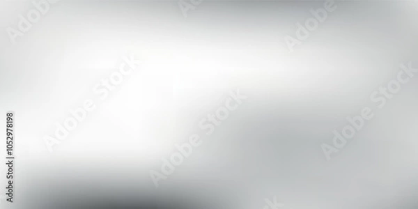 Fototapeta Silver foil background with metal mirror texture. Chrome gradient surface with light like could abstract eps 10
