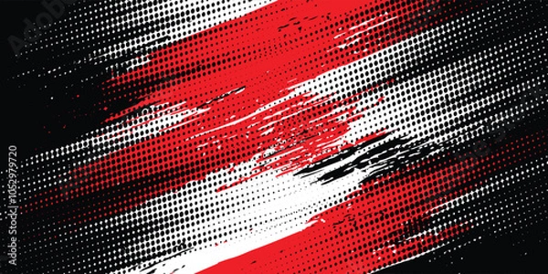 Obraz black white and red grunge texture background.