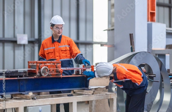 Obraz Machine Calibration in Metal Sheet Factory