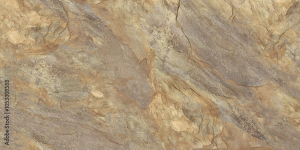 Fototapeta stone wall texture, dark brown stone