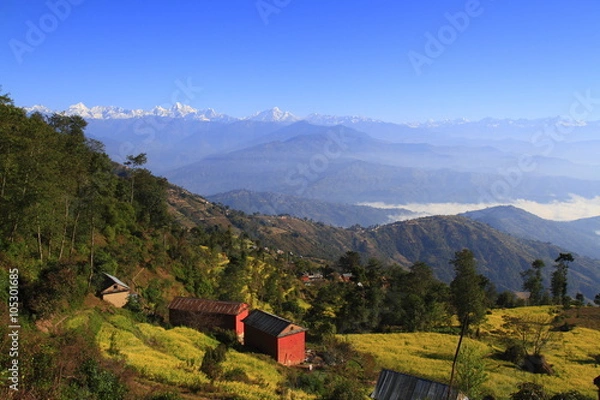 Obraz Above the clouds in Nagarkot