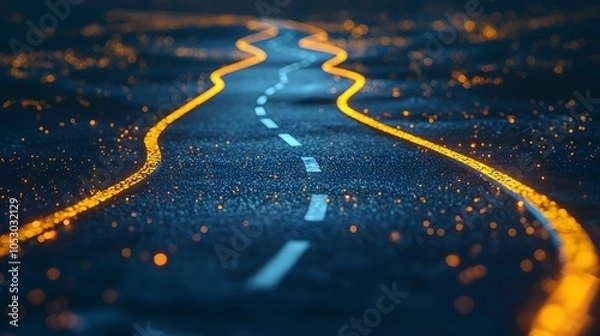 Obraz Road to Success. Illustration background for presentation and wallpaper