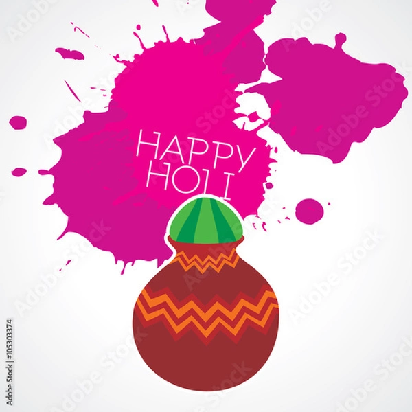 Fototapeta Holi festival concept vector illustration 