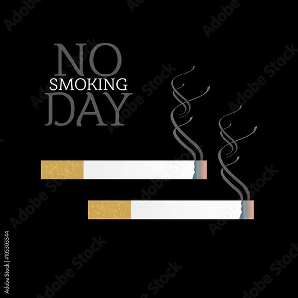 Fototapeta no smoking day concept vector 