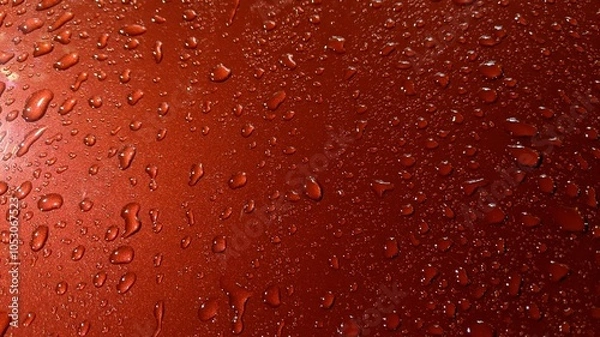 Obraz red water drops