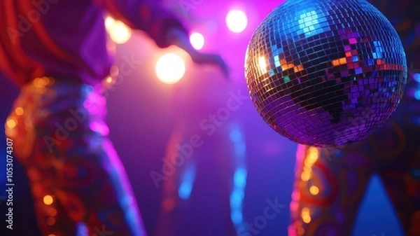Obraz Disco fever a night of dance and celebration under the glimmering lights