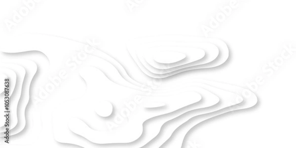 Fototapeta Vector minimal light element shadow landscape wave element curve graphic papercut design. Background with lines Modern black and white carve wave line abstract luxury papercut background.