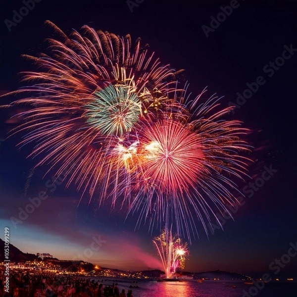 Obraz 花火大会が模様される