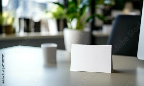 Fototapeta Refined and Modern Business Card Display to Highlight Your Corporate Brand Identity  