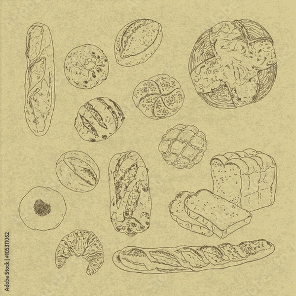 Fototapeta パン・クラフトペーパー