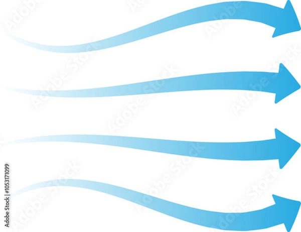 Obraz Airflow Arrow Wind and Motion Symbol